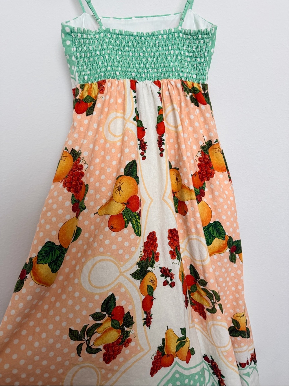 Caroline Constas Fruit-Print Maxi Linen Cotton Dress Size XS - Picture 9 of 14
